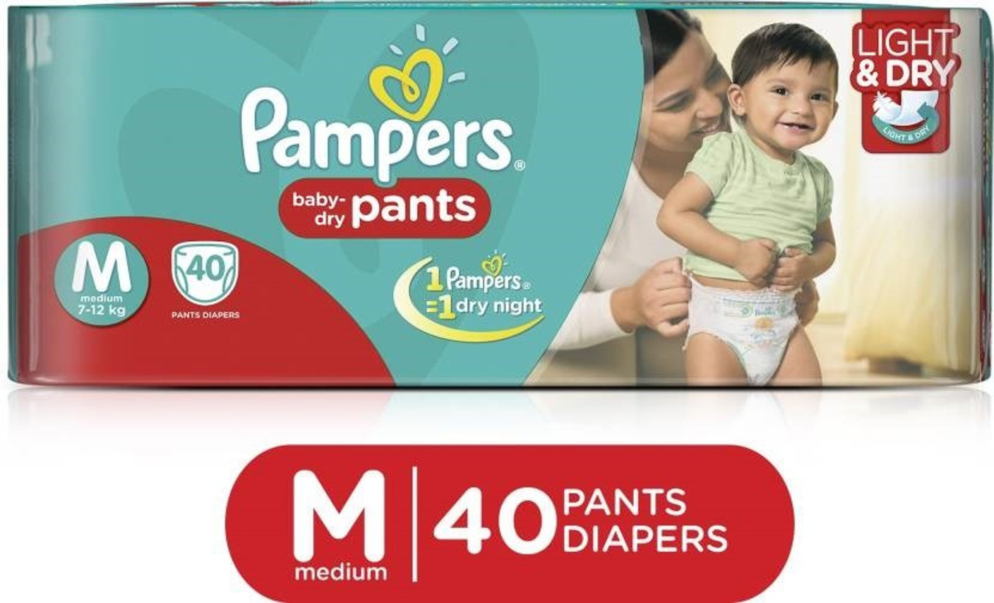 Pampers Pants Diapers M Buy 40 Pampers Cotton Inner Core Pant