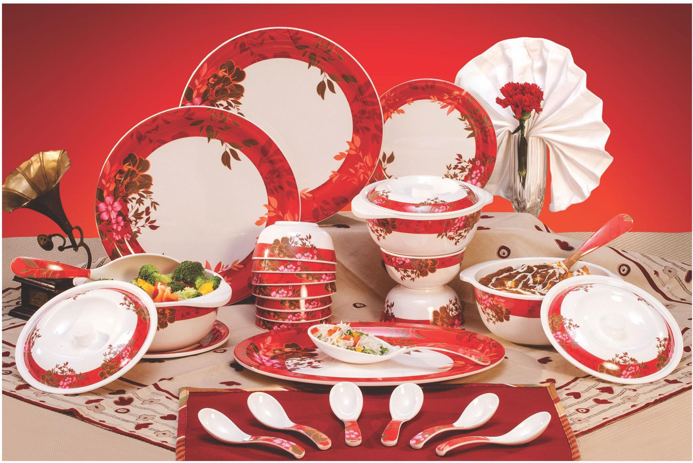 Dine Well Pack of 40 Dinner Set Price in India Buy Dine Well Pack of