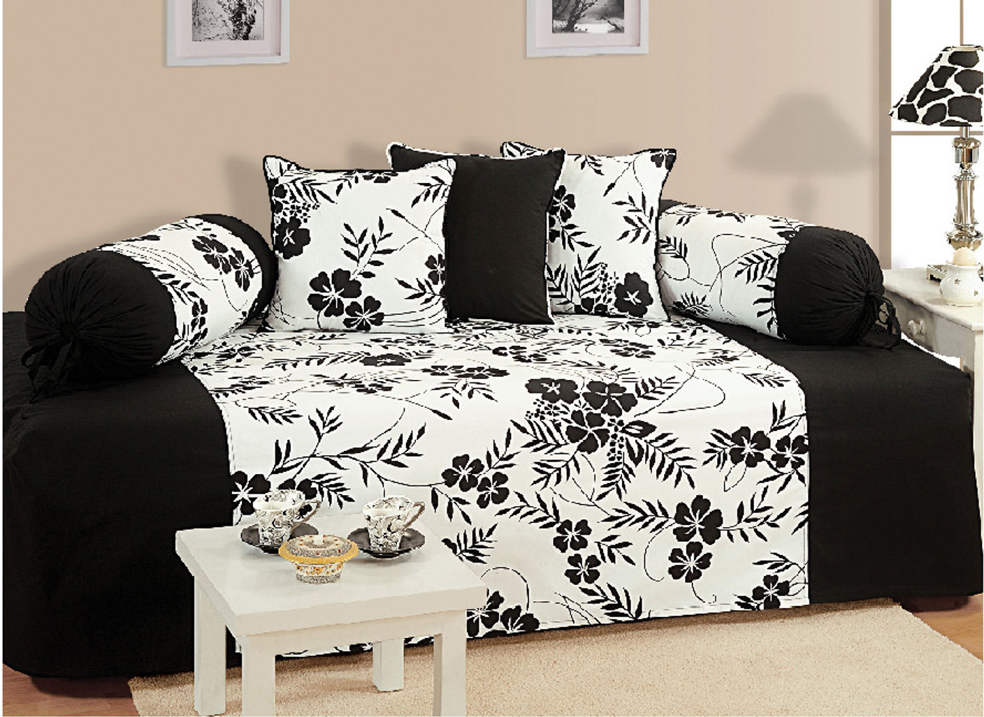 Swayam Cotton Abstract Diwan Set Buy Swayam Cotton Abstract Diwan Set