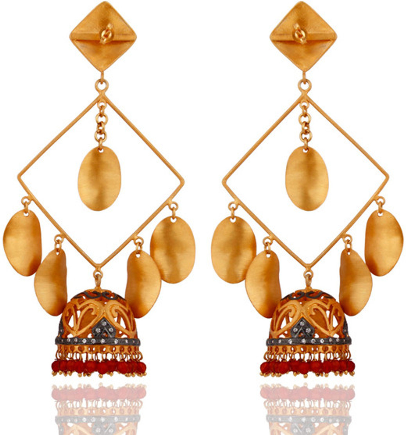 yellow earrings flipkart