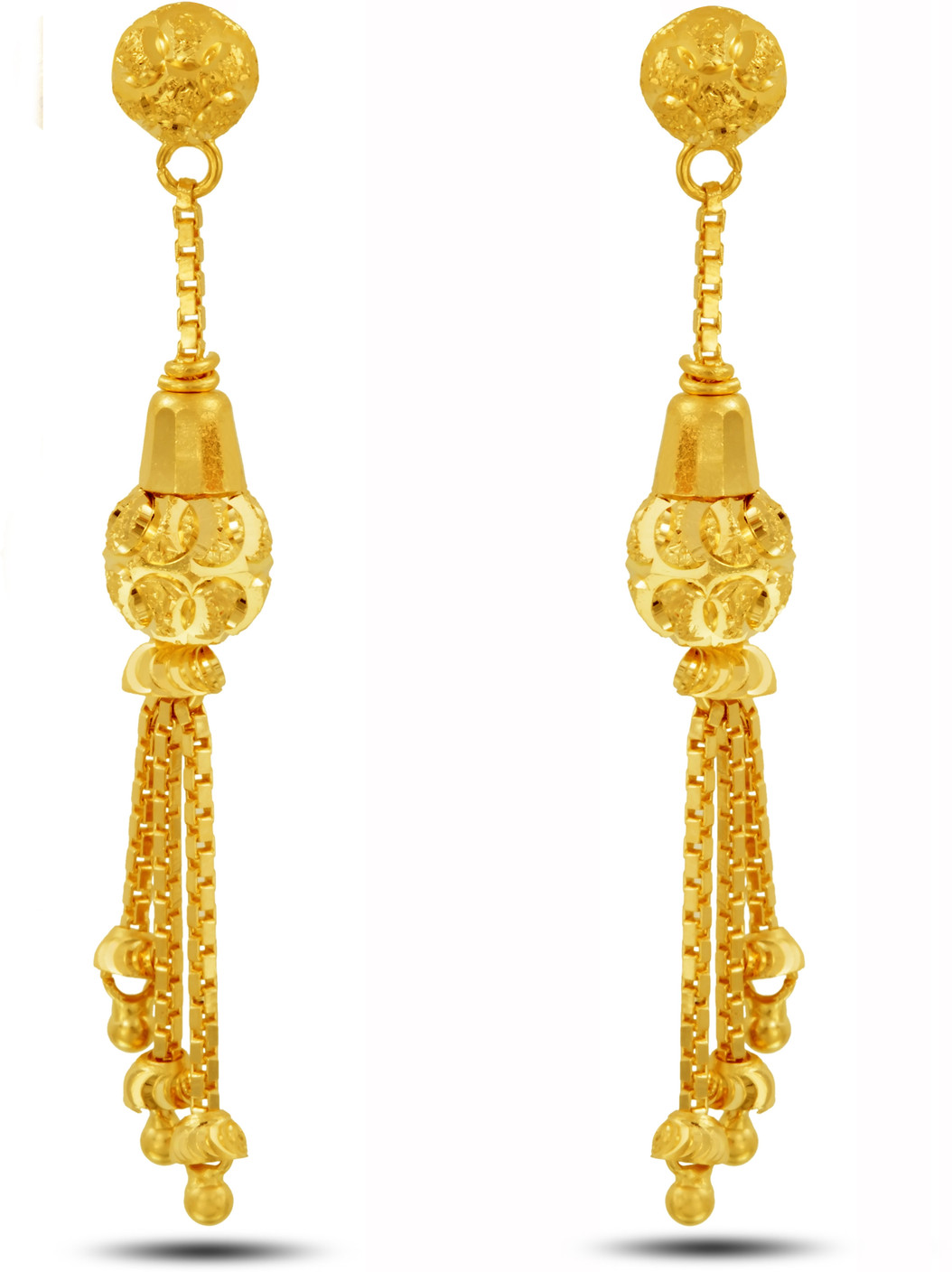 P.N.Gadgil Jewellers Yellow Gold 22kt Drop Earring Price in India - Buy