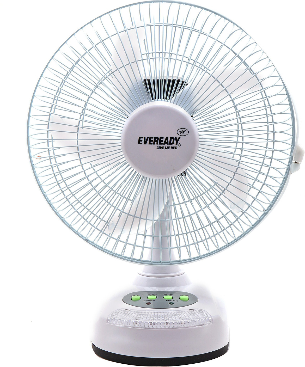 Eveready RF04 Standard Rechargeable Table Fan with LED 5 Blade Table