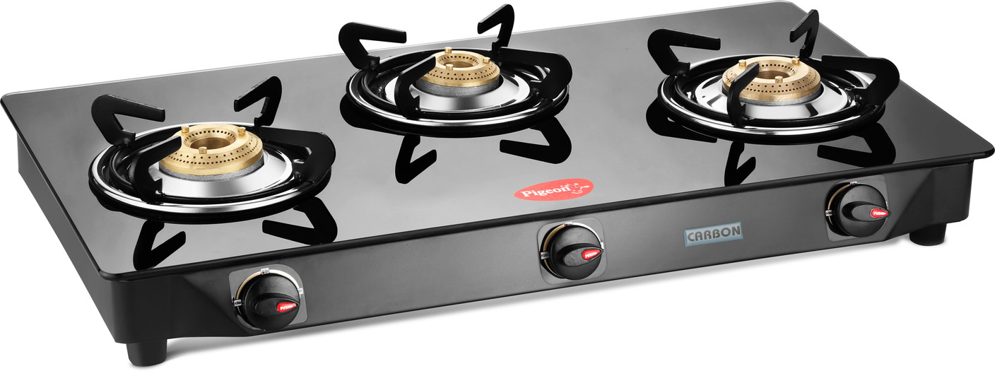 Pigeon Carbon 3 Steel Manual Gas Stove Price in India Buy Pigeon