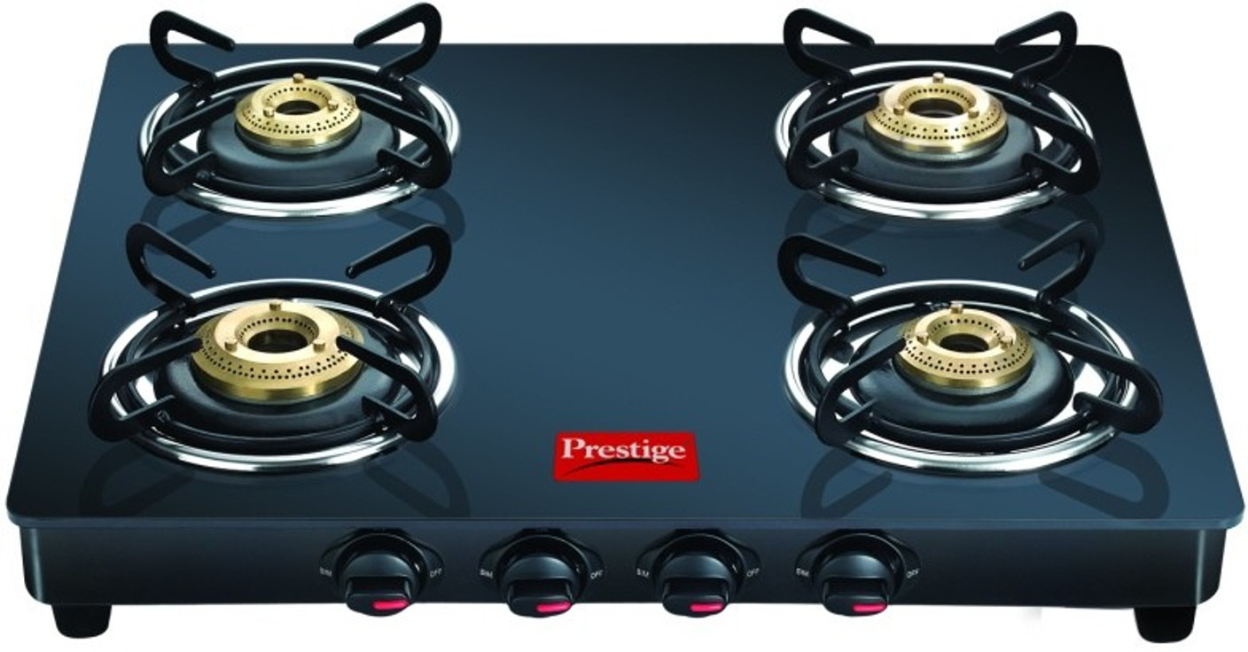 Prestige Prestige GTM 04 Black Glass Manual Gas Stove Price in India