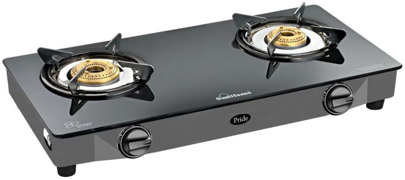 Sunflame Pride Glass, Stainless Steel Manual Gas Stove Price in India