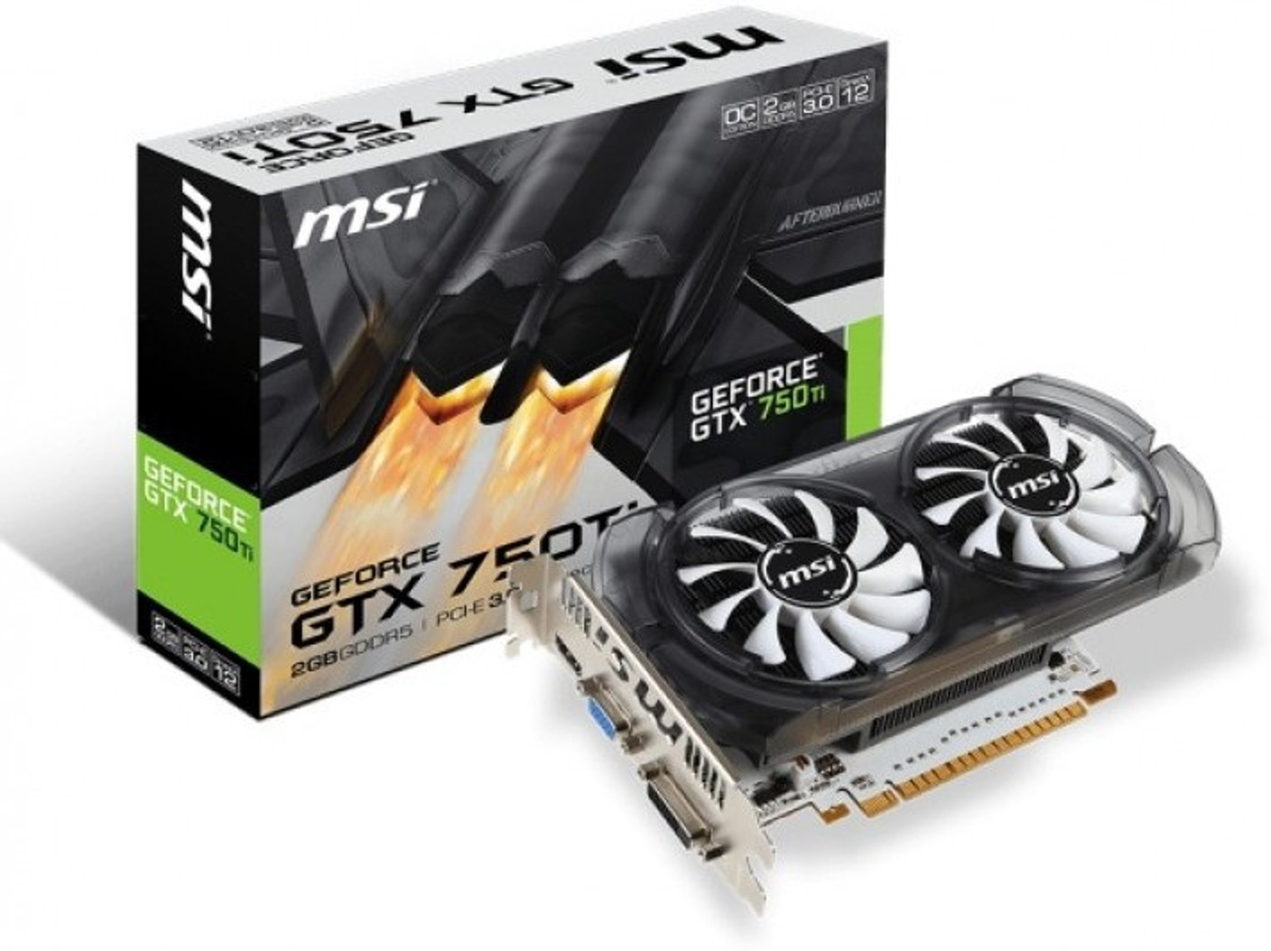 MSI NVIDIA Geforce GTX 750 ti OC v2 2 GB DDR5 Graphics Card - MSI ...