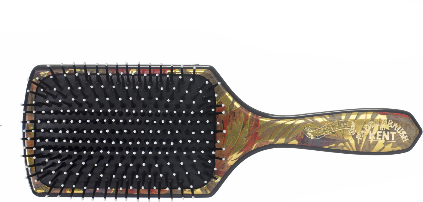Kent LPB1 Super Soft Cushion Large Paddle Brush Gold Floral Design