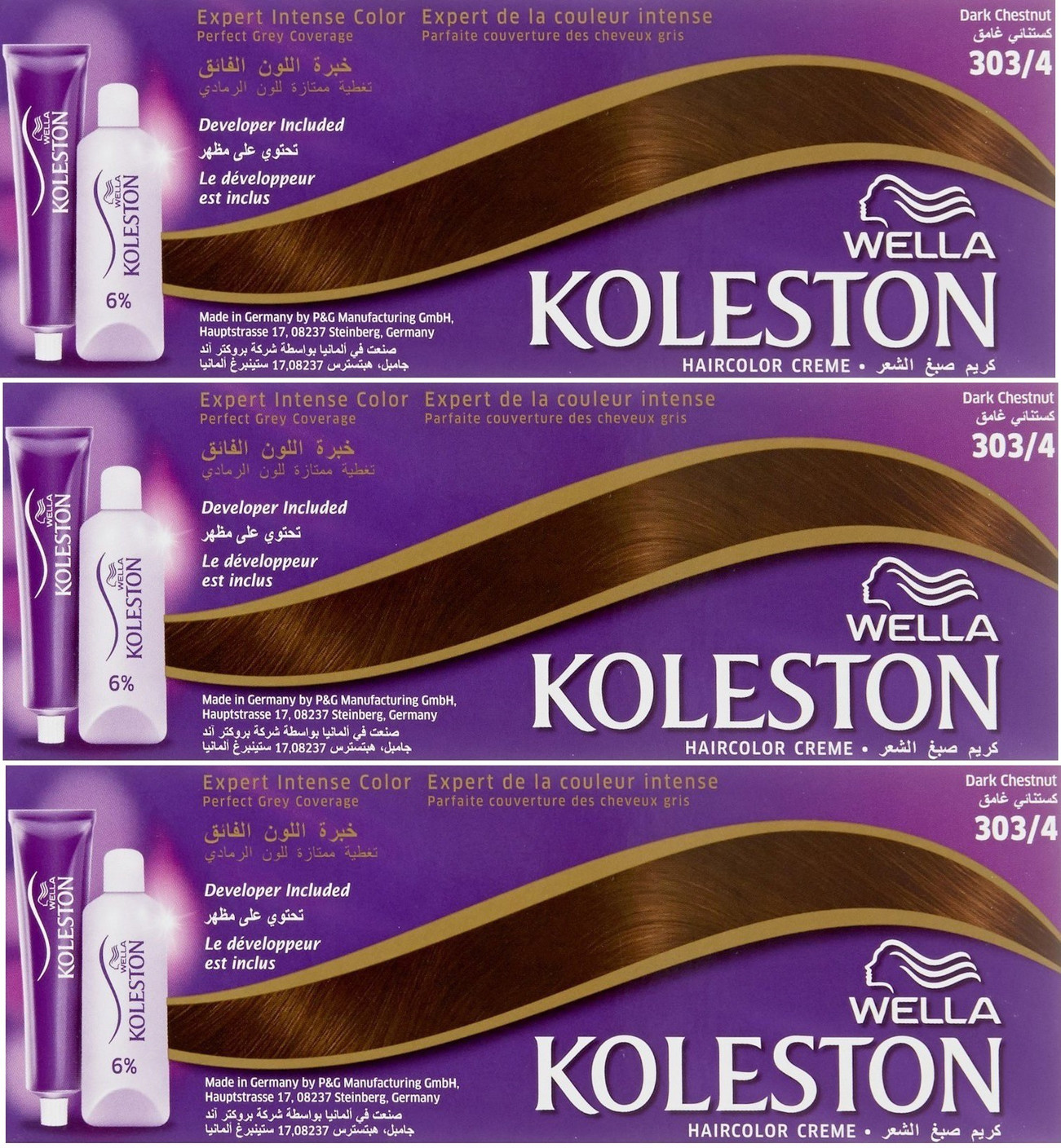 Wella Professionals Koleston 303/4 Combo Pack Of 3 Hair ...