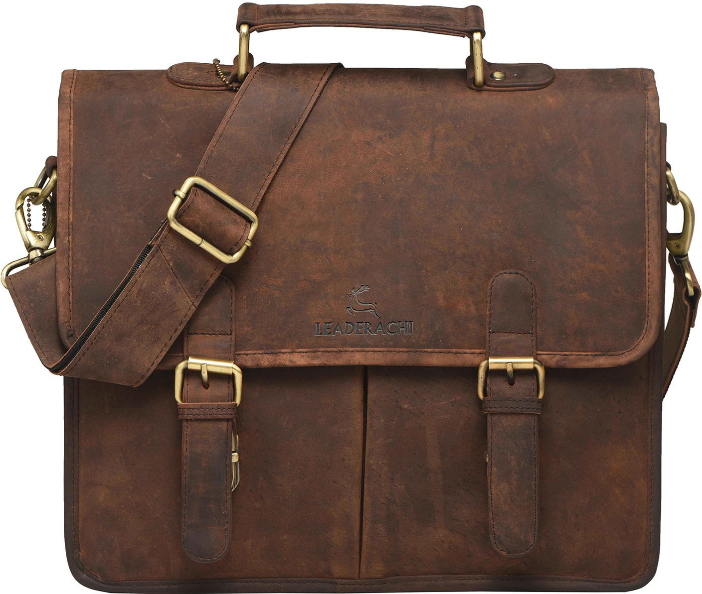 Buy Leaderachi Messenger Bag Brown Online @ Best Price in ...