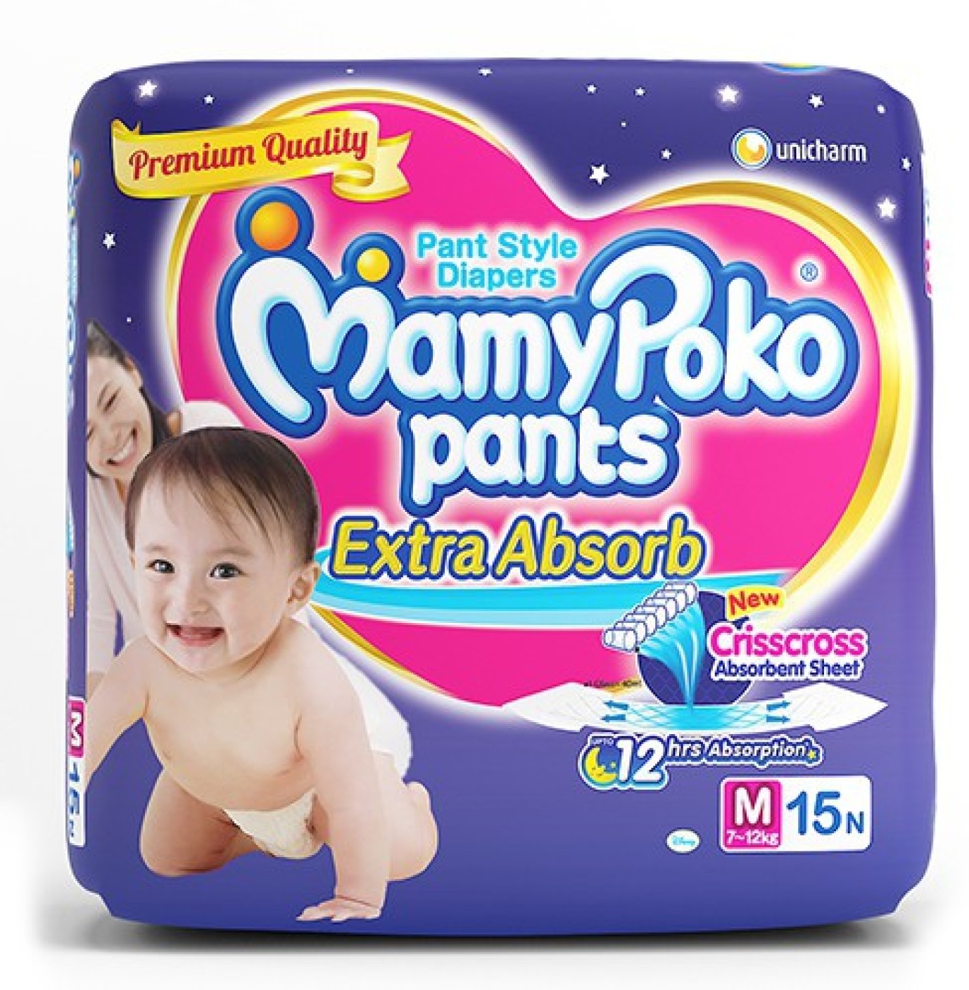 MamyPoko Pants - M - Buy 15 MamyPoko Criss Cross Absorbent