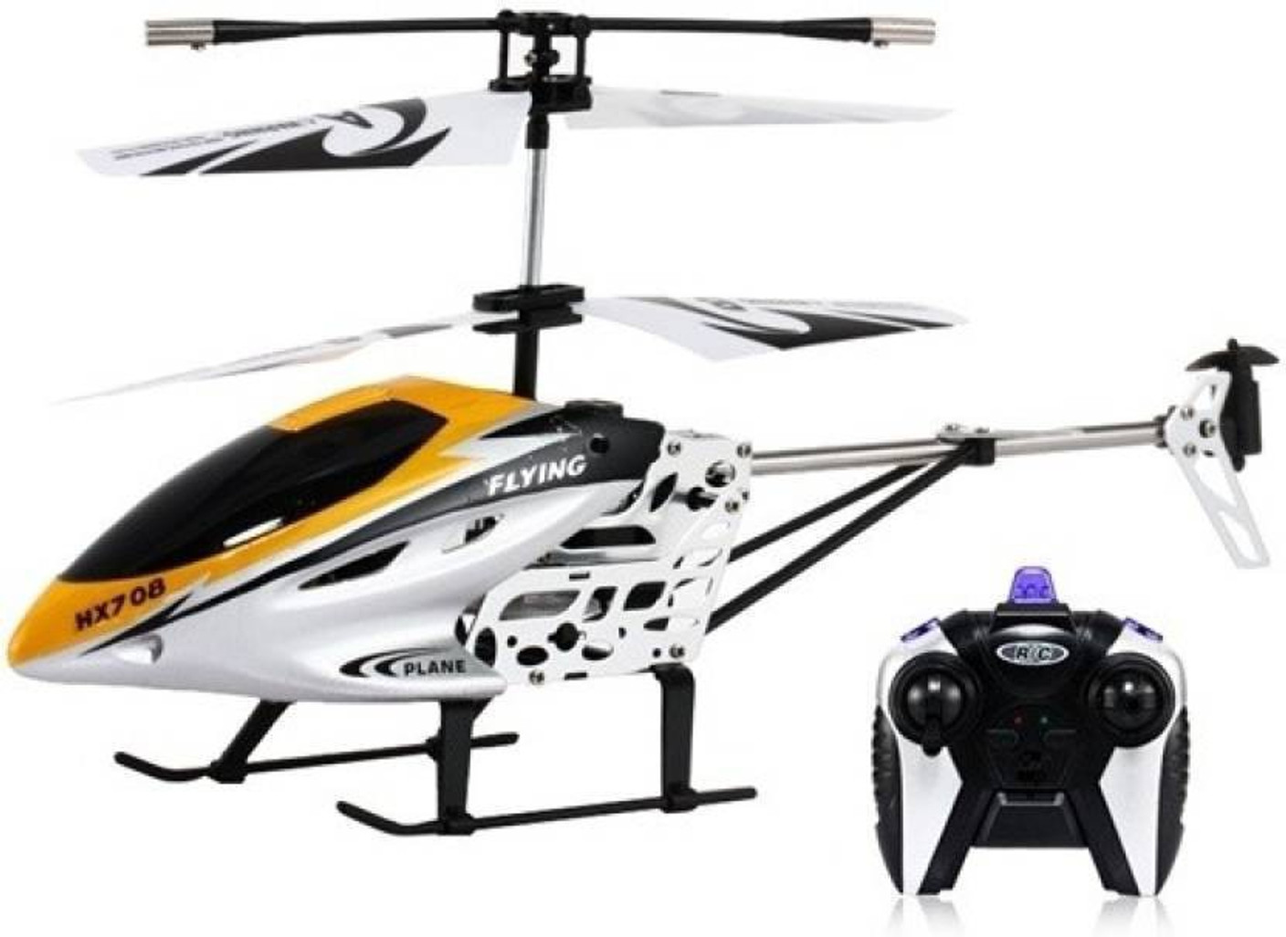 HUNGER Toys RC Helicopter V Max HX 708 with Battery (Yeloow & Silver ) Toys RC Helicopter V