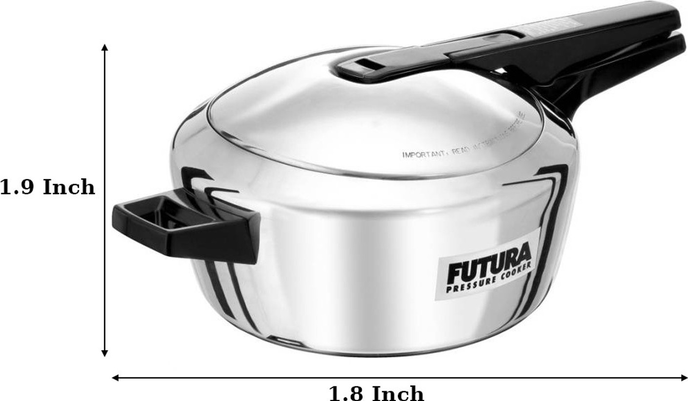 Hawkins Futura Stainless Steel 4 L Pressure Cooker with Induction