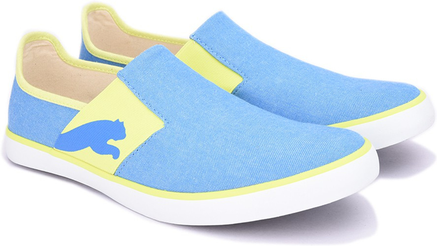 puma lazy slip on blue