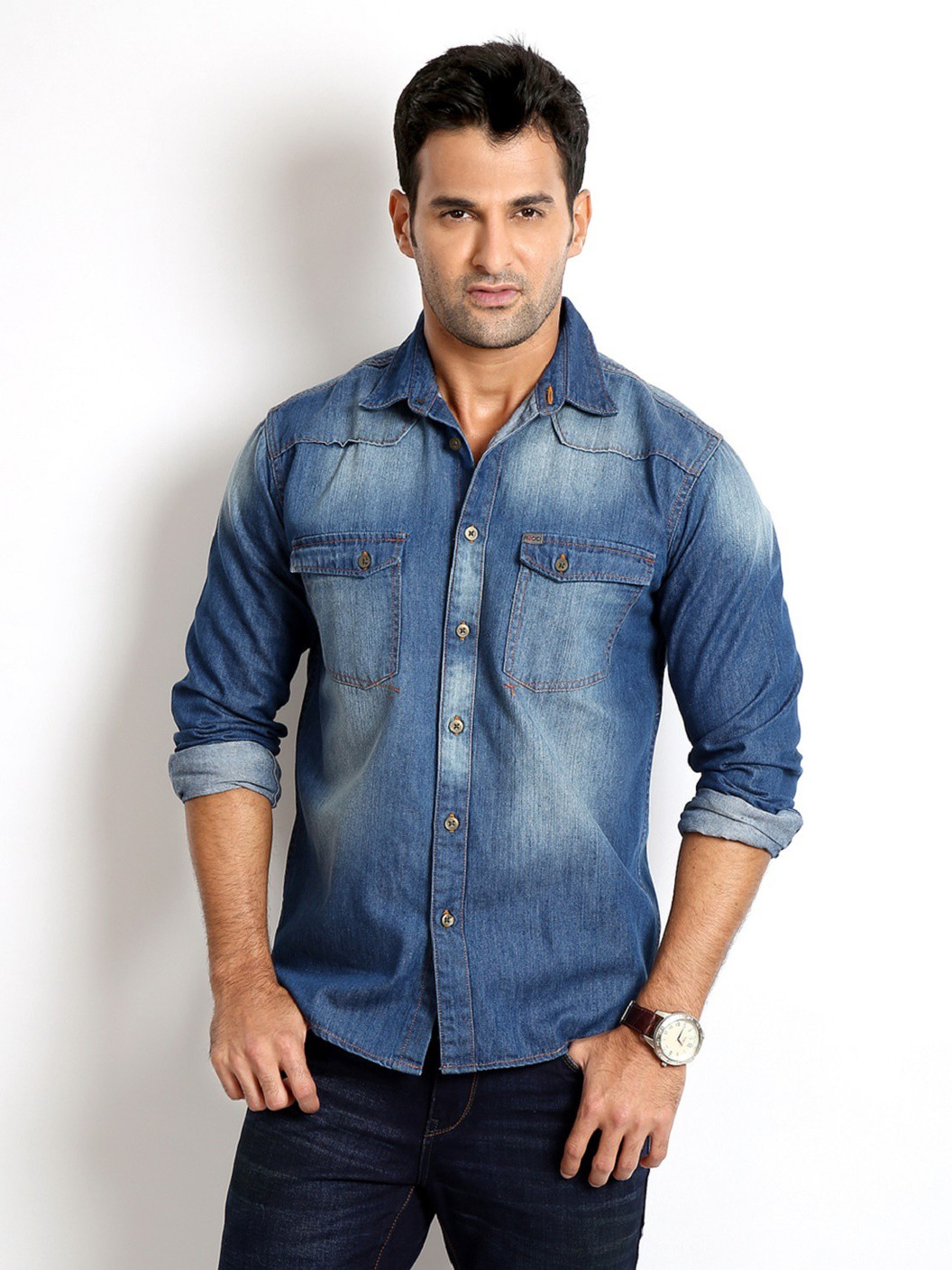 Jeans shirt for men Mens Denim Shirts A go-to for quintessential casual, denim exudes an effortless ease with laid-back appeal. Put together an easy look with our selection of denim shirts for men.