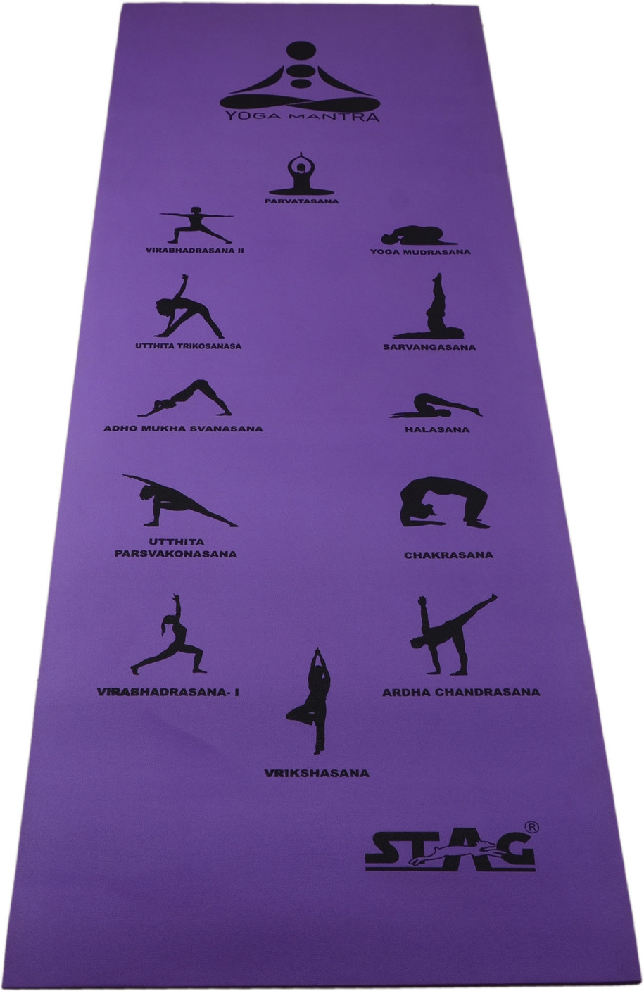 Stag Yoga Mantra ASANA Purple 8 mm Yoga, Gymnastic, Exercise & Gym Mat