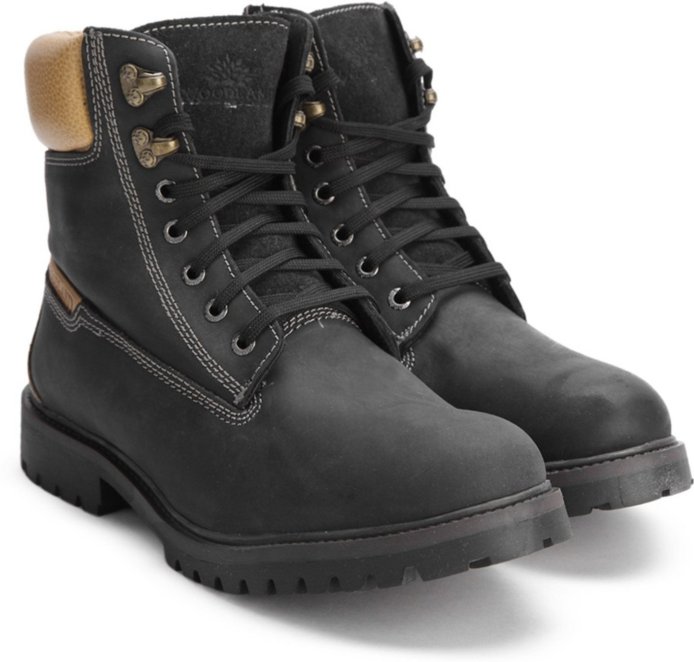 Woodland Shoes Black Colour Woodland Shoes Black Colour
