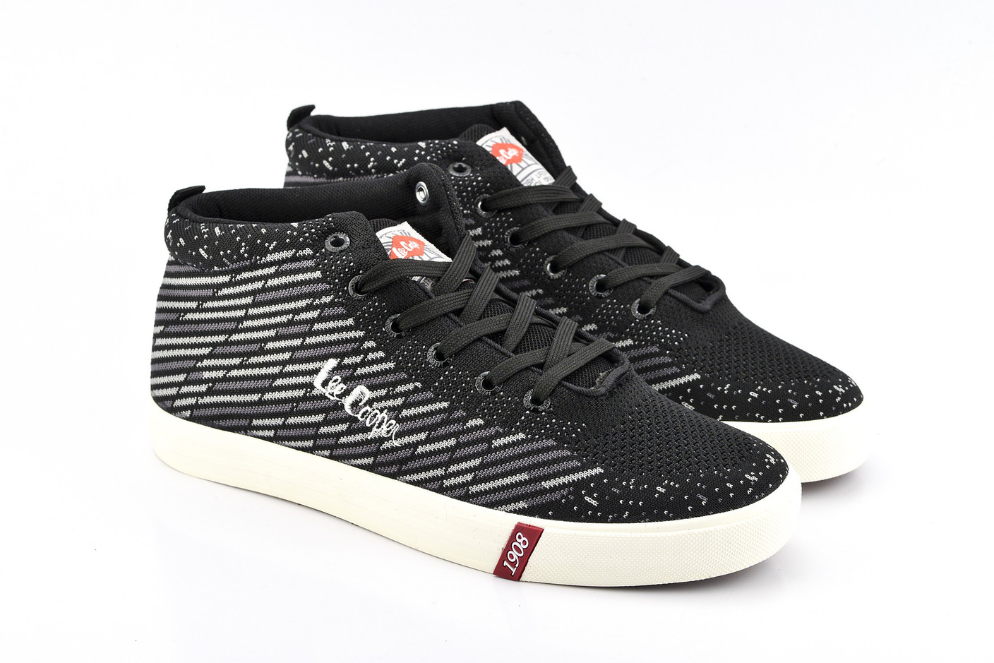 Lee Cooper Canvas Mid Ankle Sneakers For Men - Buy Black Color Lee Cooper Canvas Mid Ankle 