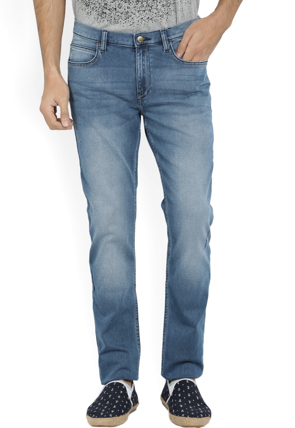 Lee Skinny Men's Blue Jeans - Buy JSW-INDIGO Lee Skinny Men's Blue ...