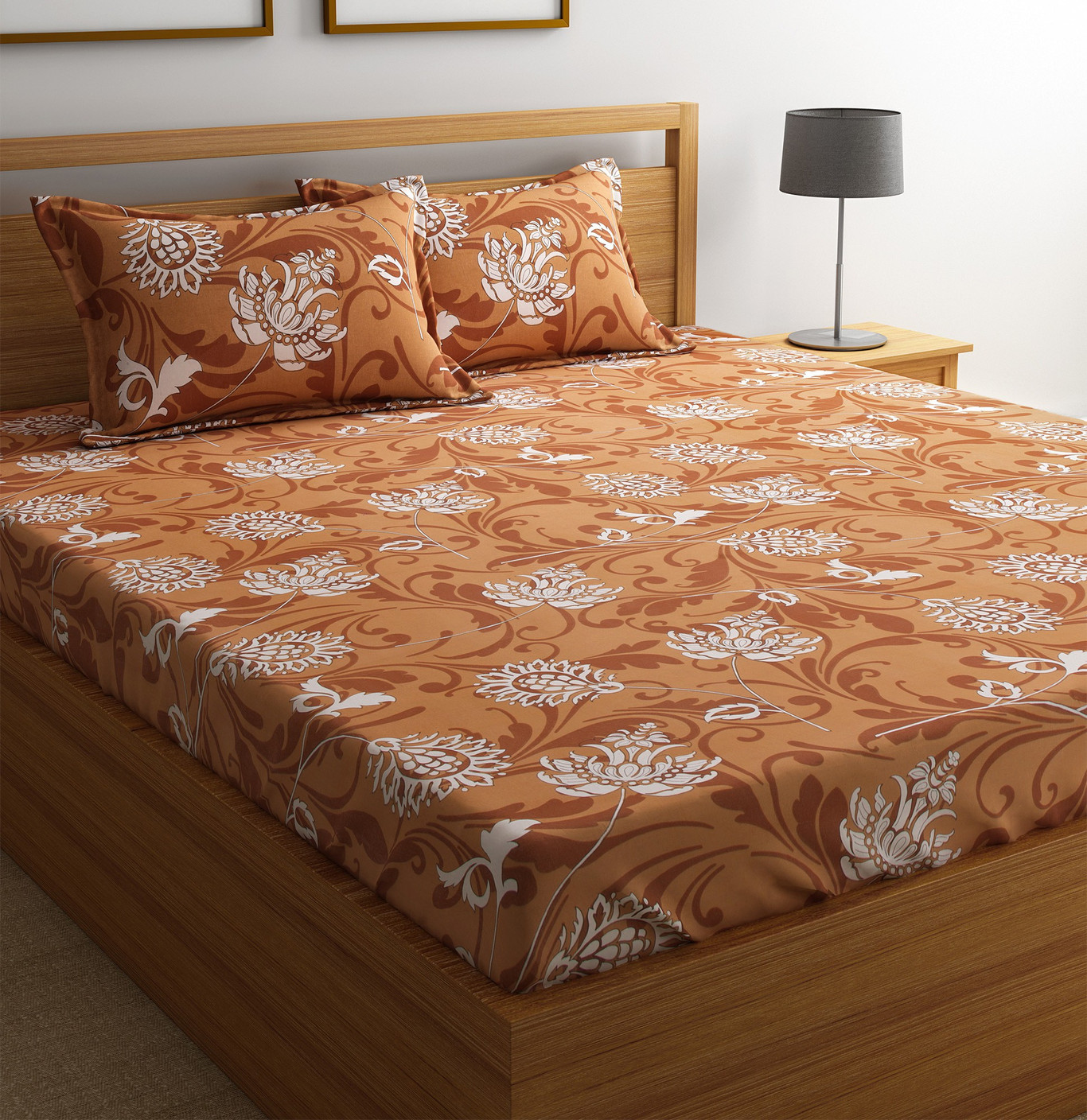 Flipkart SmartBuy 104 TC Cotton Double Floral Bedsheet Buy Flipkart