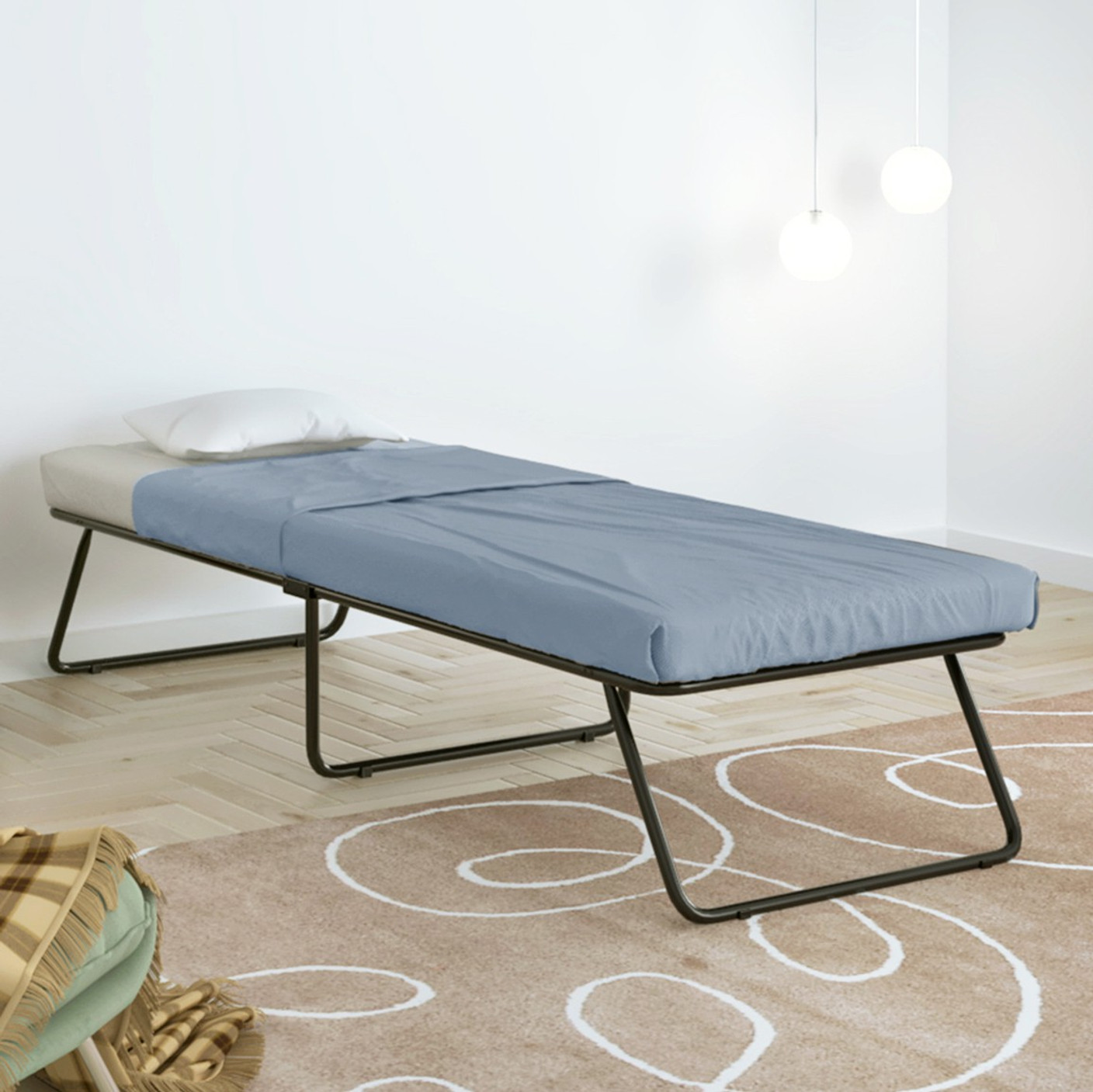 Camabeds Smart Guest Folding Bed Metal Single Bed Price in India - Buy