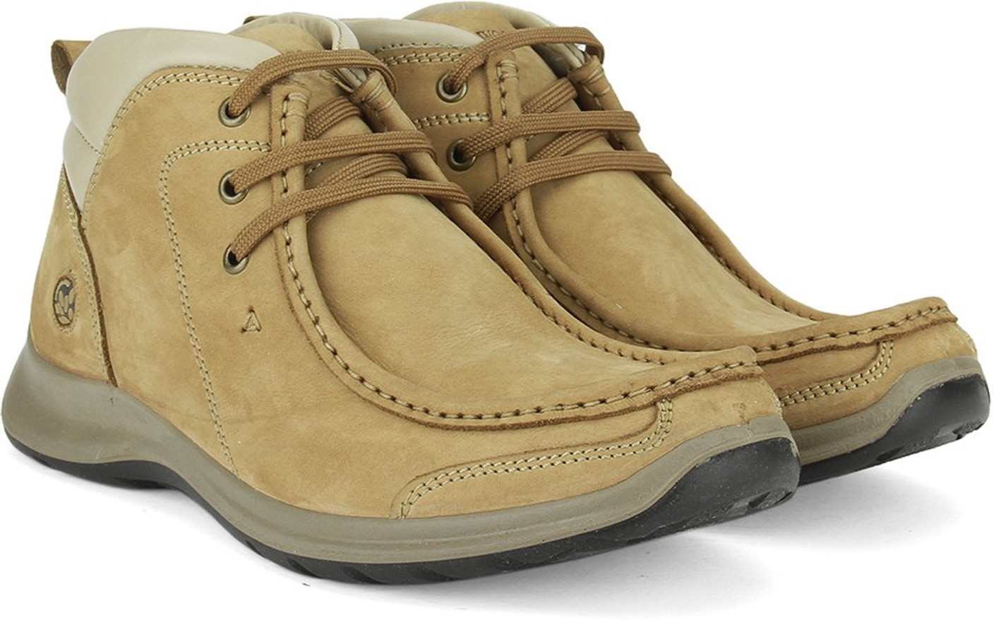 are woodland shoes made of leather