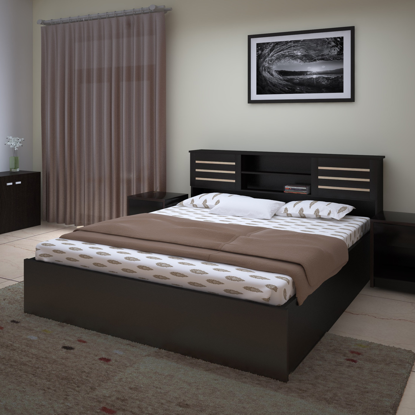 Perfect Homes by Flipkart Waltz Queen Bed with Storage Price in India
