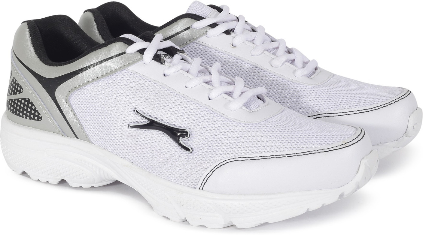 Slazenger ZETA Running Shoes For Men - Buy White/Grey/Silver Color Slazenger ZETA Running Shoes 