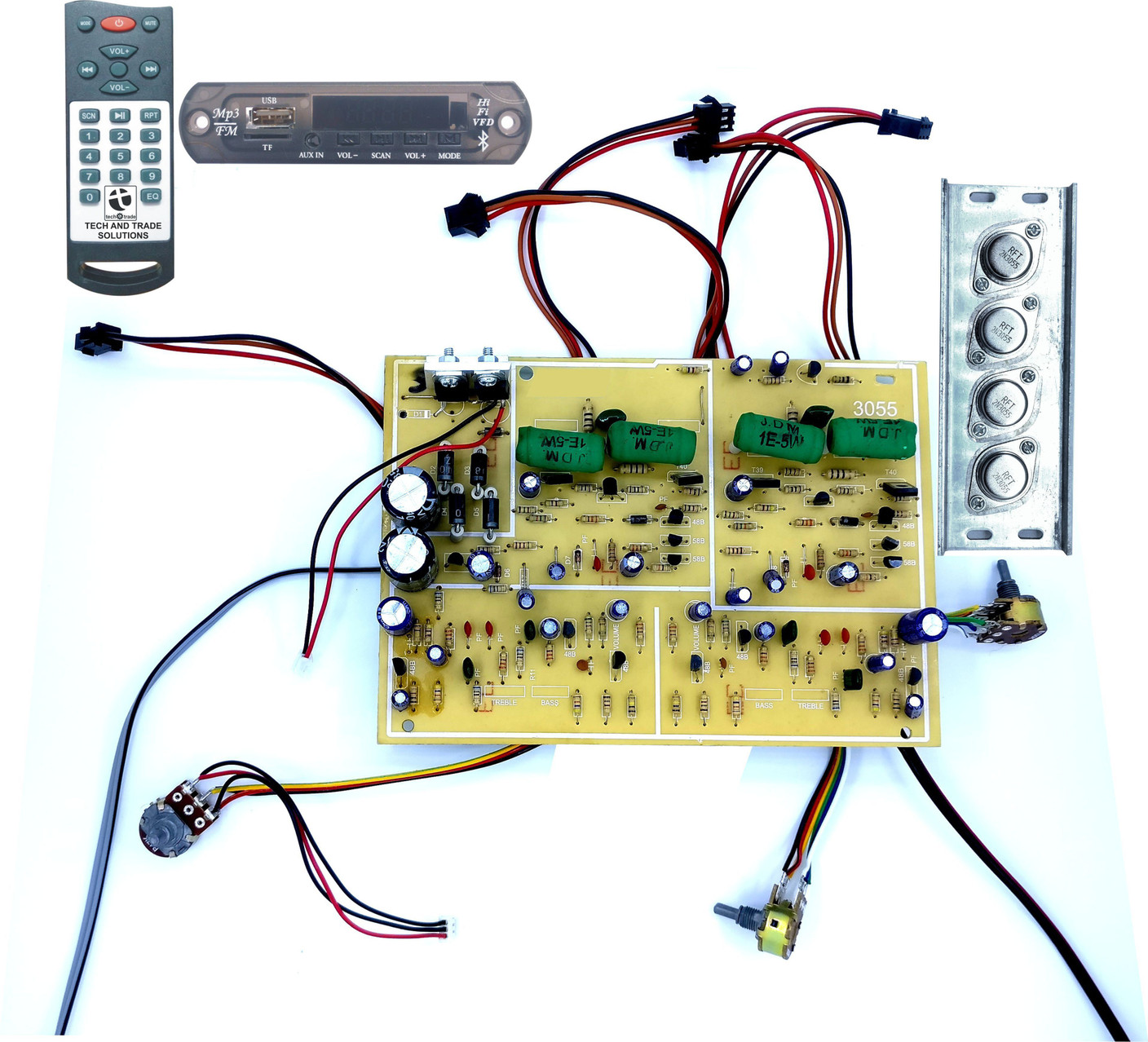 2n3055 Transistor Amplifier: TECH AND TRADE 350 W DIY 2n3055 TRANSISTOR Based AUDIO