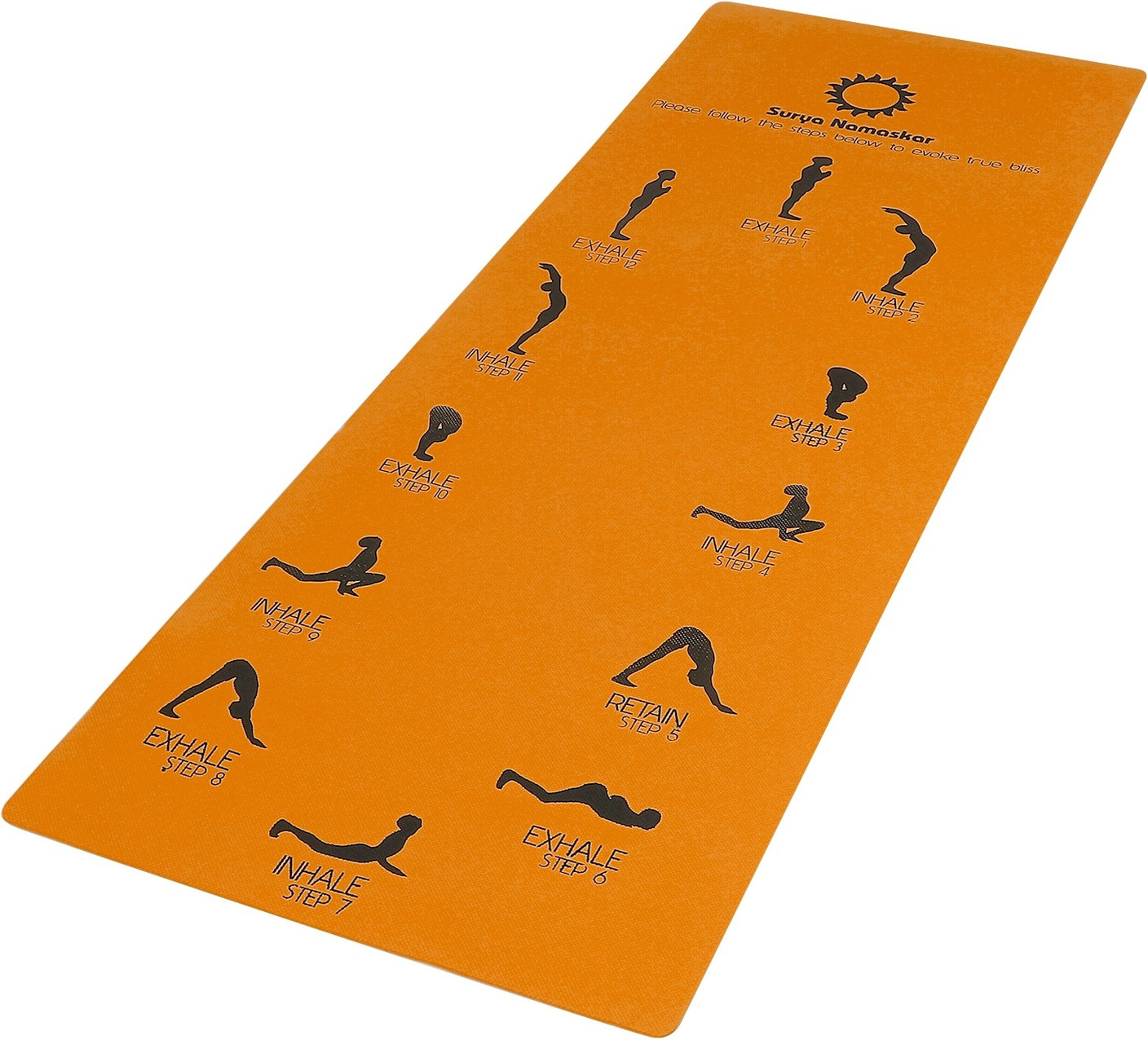 Aerolite Sun Salutation 24 X 72 Orange 6.5 mm Yoga Mat Buy Aerolite