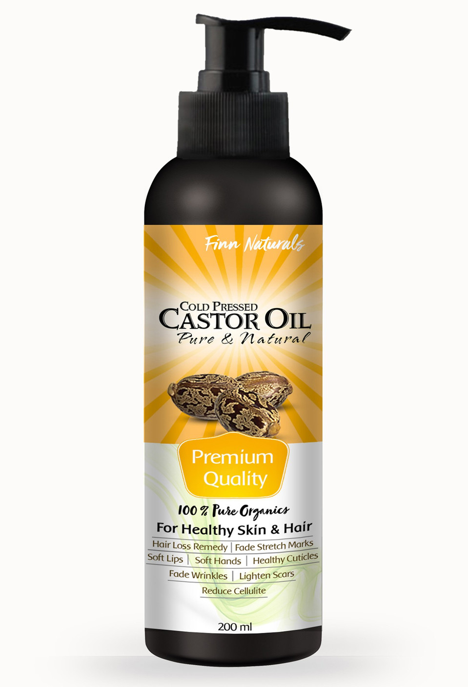 Finn Naturals Organic Castor Oil For Hair Growth 100 Natural Cold Finn Naturals Organic Castor Oil For Hair Growth 100 Natural Cold