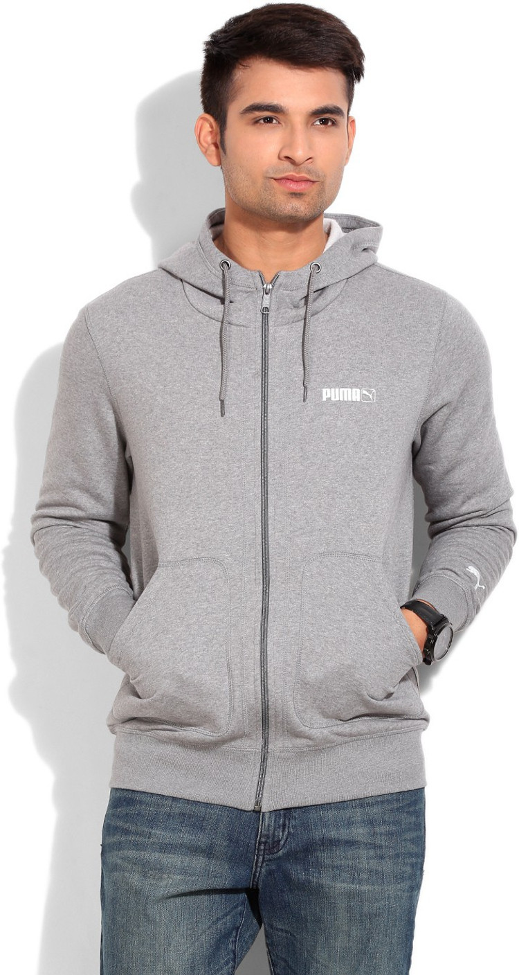 Puma Full Sleeve Solid Men's Jacket - Buy medium gray