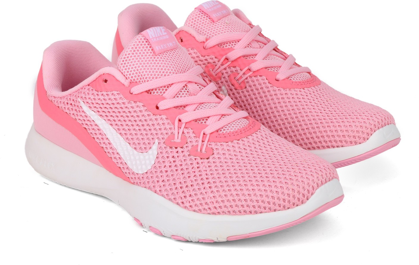 Bright pink trainers