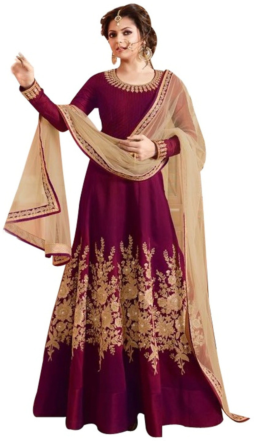 Fashion Basket Embroidered Kurta & Churidar - Buy Fashion Basket Embroidered Kurta & Churidar