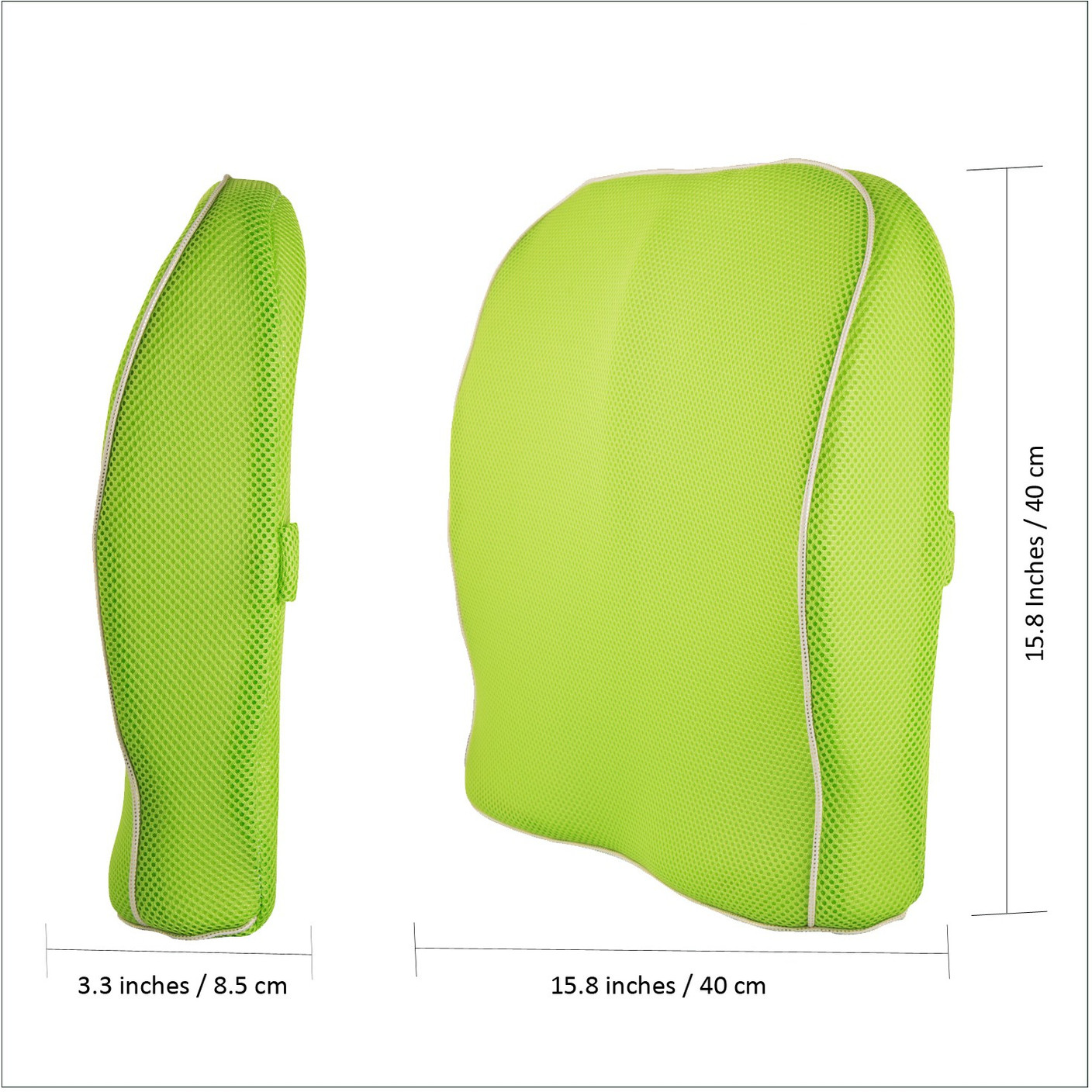 Grin Health Ortho Backrest Cushion with Memory Foam Lumbar Support