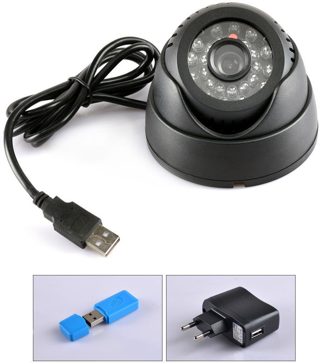 Eye Vision USB Port Night Vision CCTV DVR with Memory Card Slot