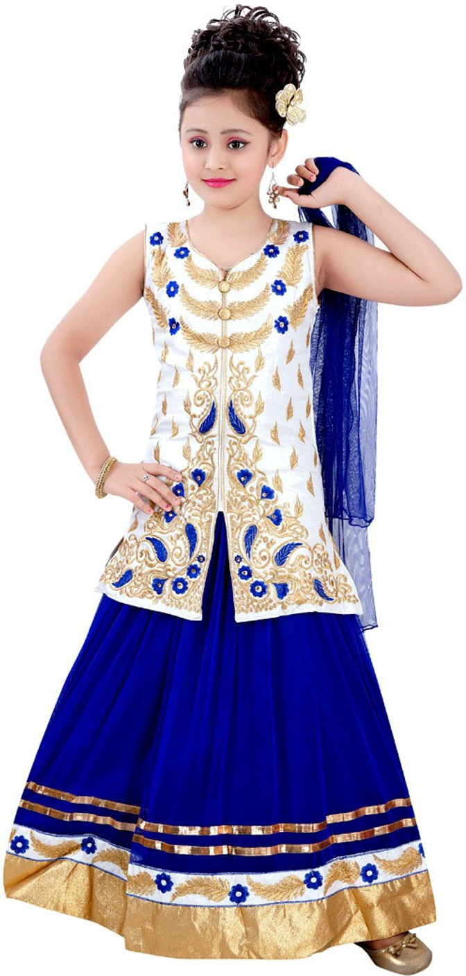 Saarah Girls Lehenga Choli Ethnic Wear Self Design Lehenga ...