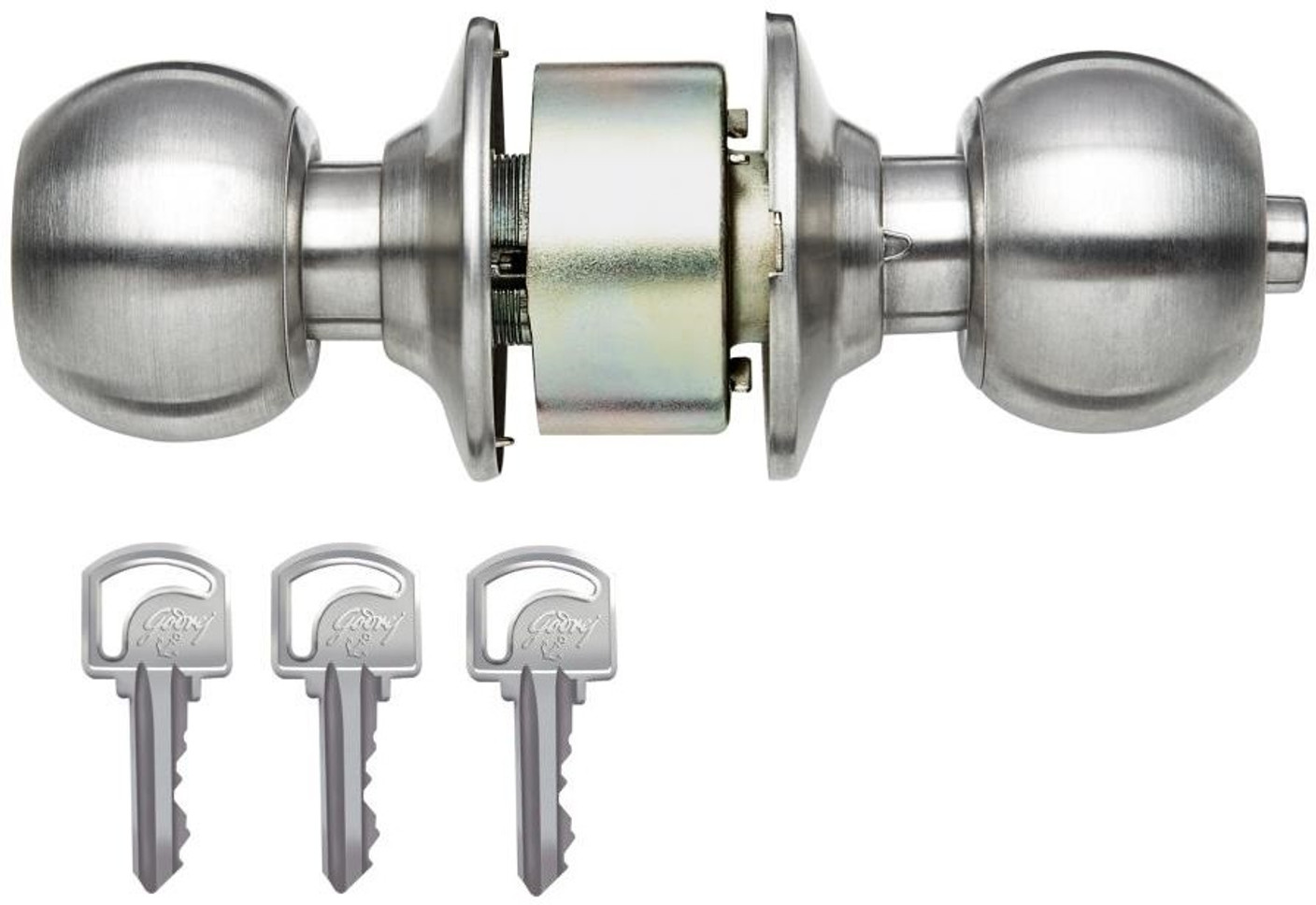 Godrej Cylindrical Lock Classic Stainless Steel Finish Lock Buy