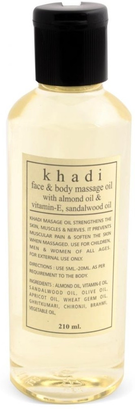 Khadi Natural Face & Body Massage Oil with Almond ...
