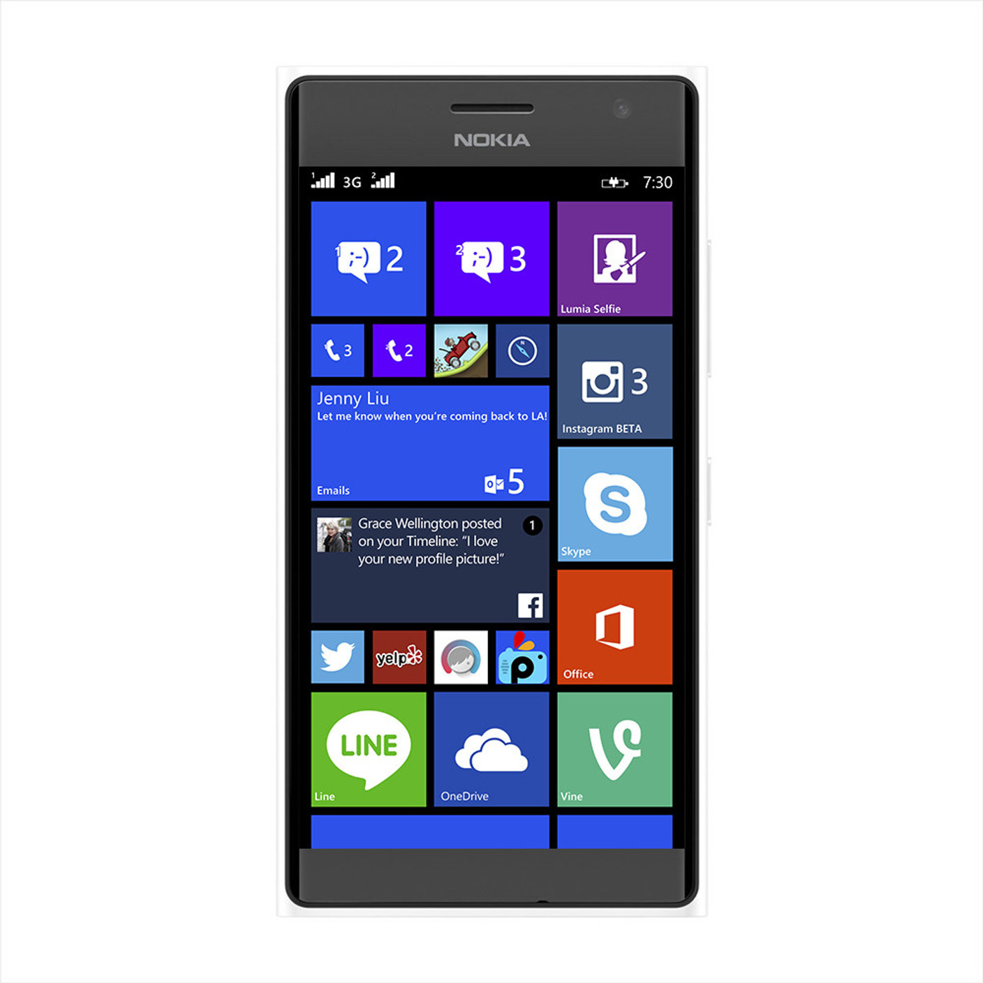 Nokia Lumia 730 (White, 8 GB) Online at Best Price with Great Offers