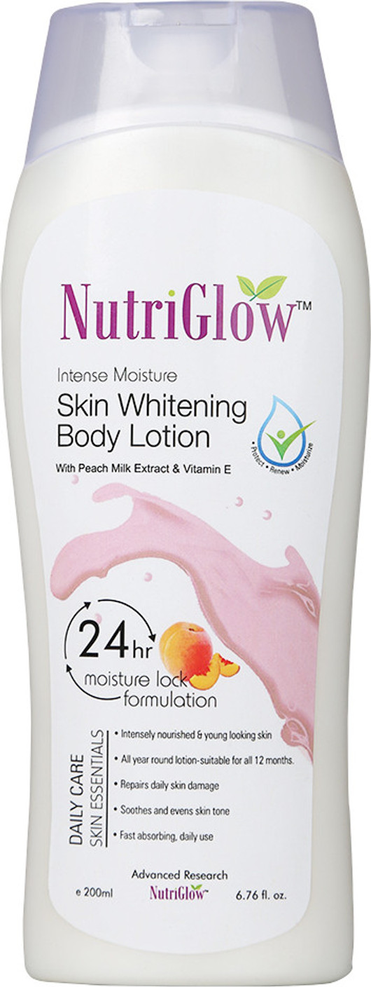 NutriGlow Skin Whitening Body Lotion with Peach Milk Extract & Vitamin