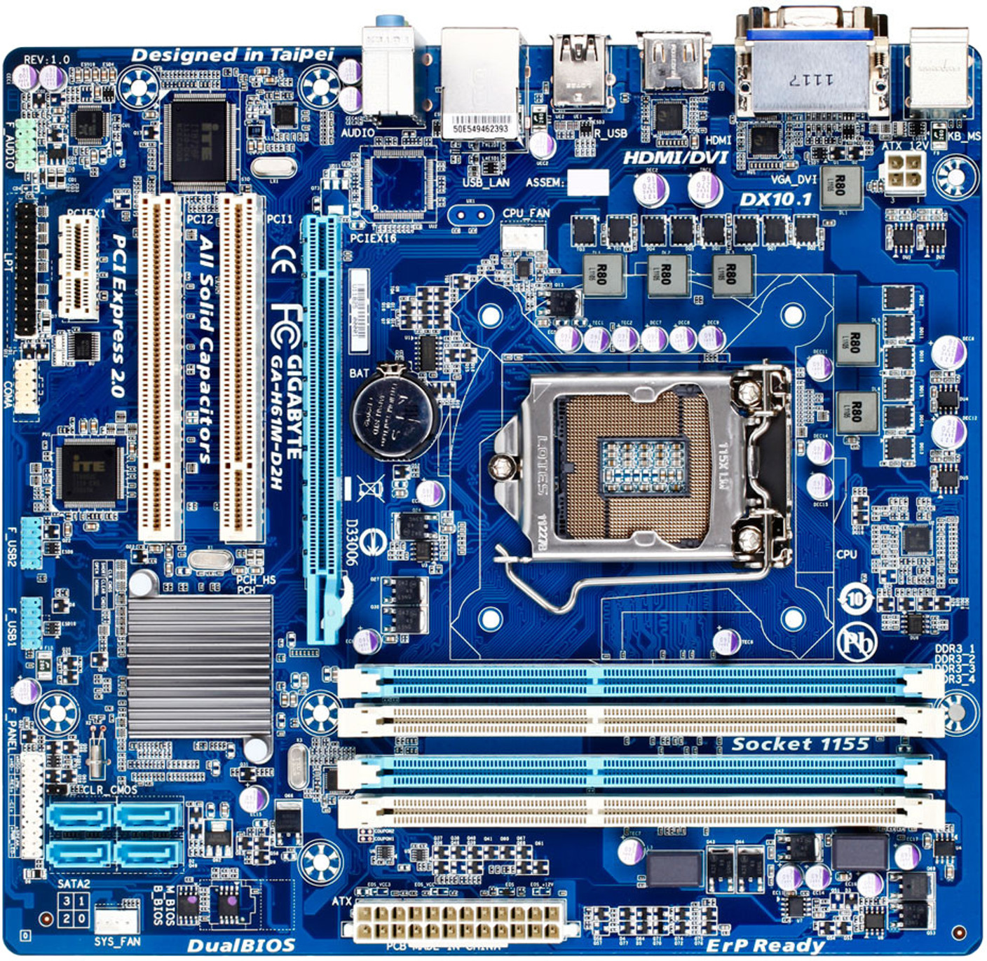 Gigabyte GAH61MD2H Motherboard Gigabyte