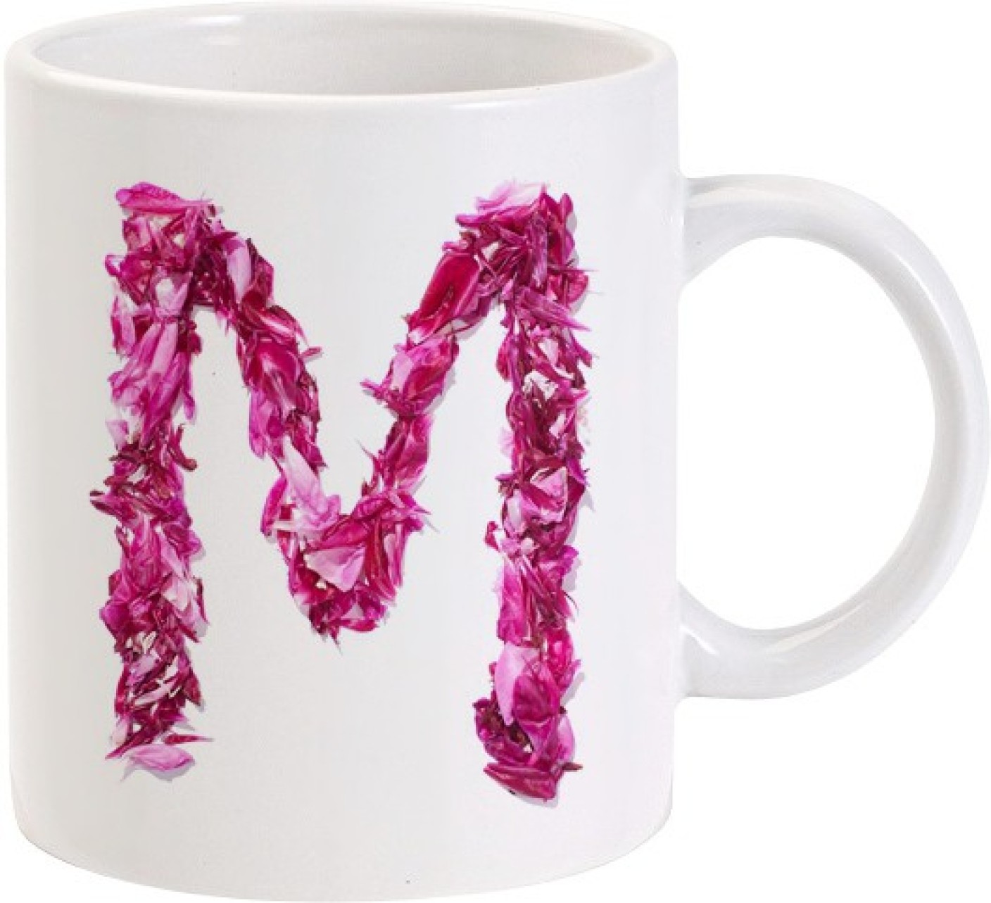 Lolprint M Flower Alphabet Letter Name Ceramic Mug Price in India - Buy ...