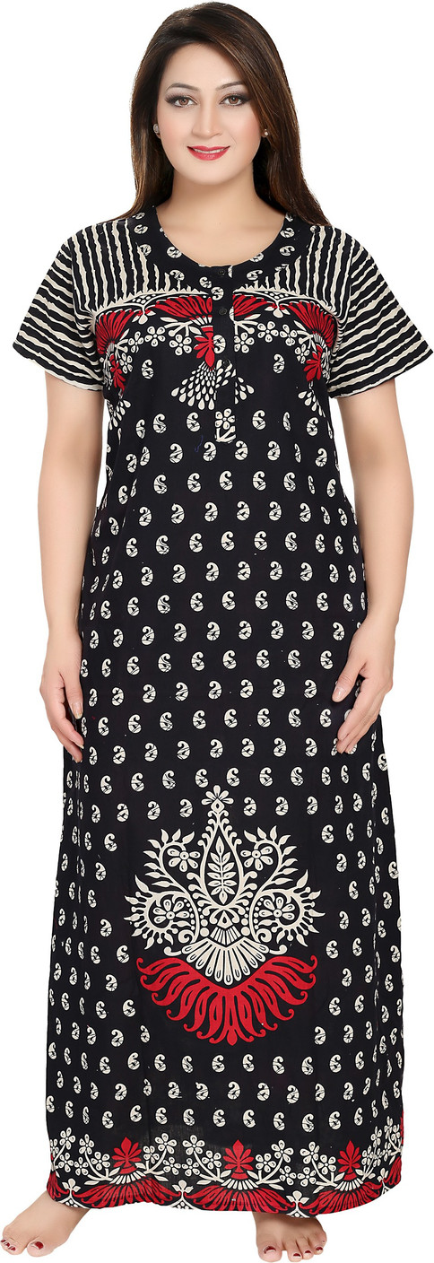 AV2 Women's Nighty - Buy Black AV2 Women's Nighty Online at Best Prices