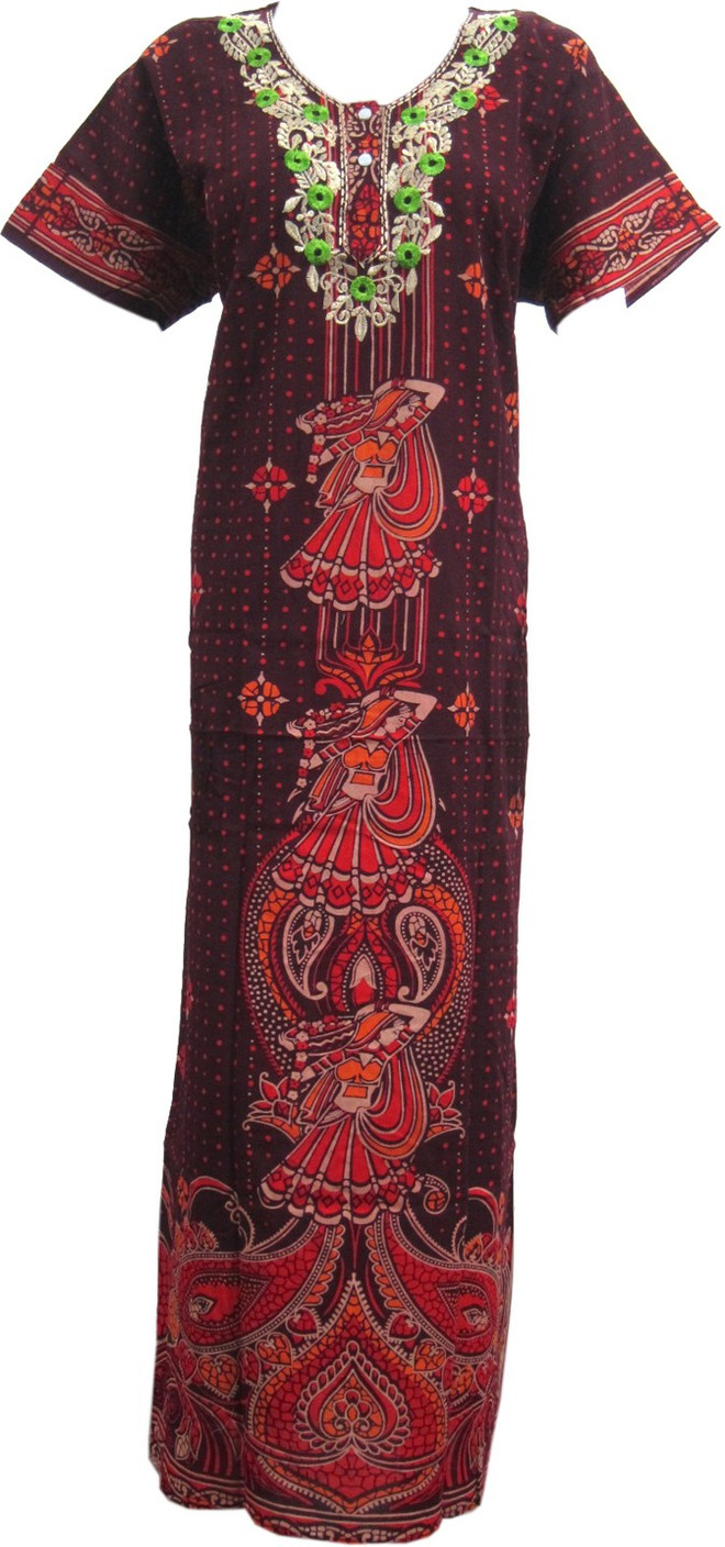 Indiatrendzs Women's Nighty - Buy Maroon Indiatrendzs Women's Nighty Online at Best Prices in