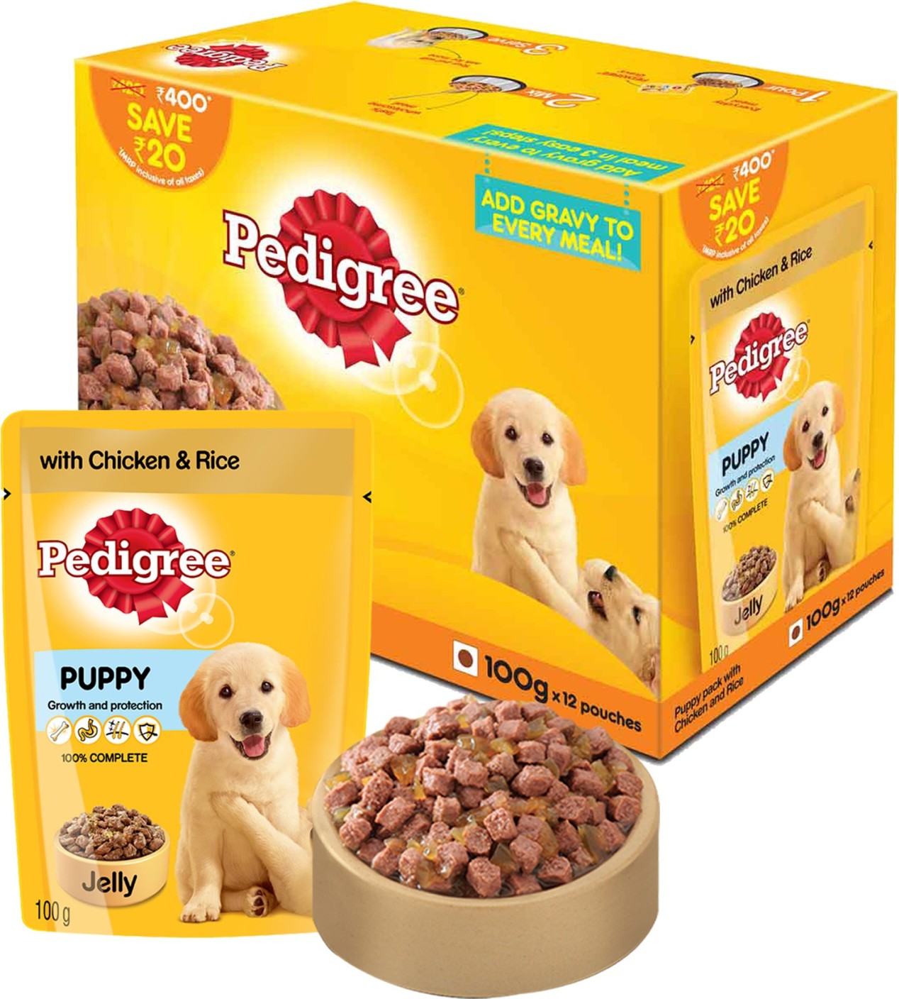 Pedigree Puppy Chicken, Rice Dog Food Price in India Buy