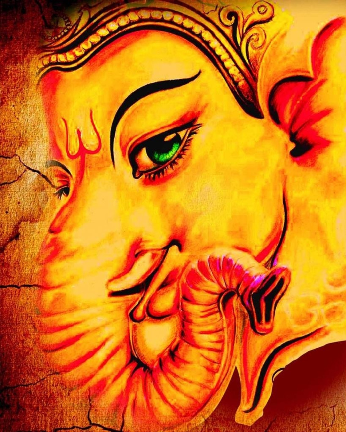 Painting Without Frame - Ganesha Portrait Canvas Art ... Painting Without Frame - Ganesha Portrait Canvas Art ...