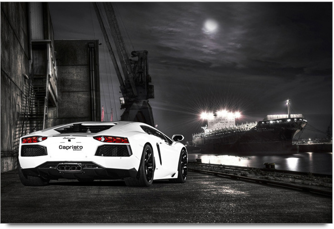 White Cool Car Poster Paper Print Shopmantra posters Abstract