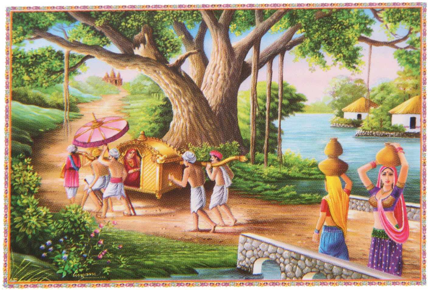 East Indian Hand Painting East Indian Hand Painting