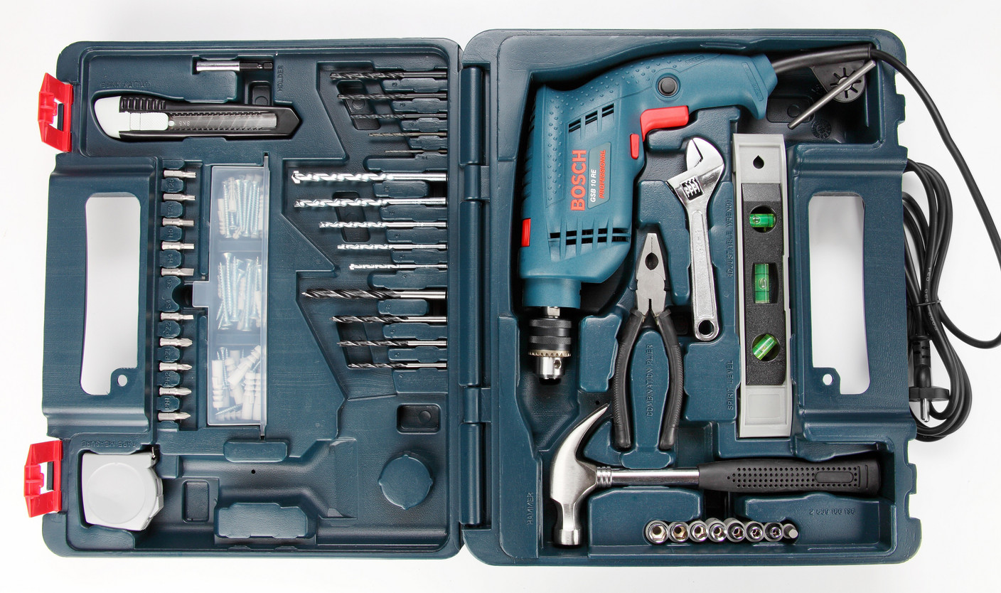 Bosch GSB 10 RE Kit Power & Hand Tool Kit Price in India Buy Bosch