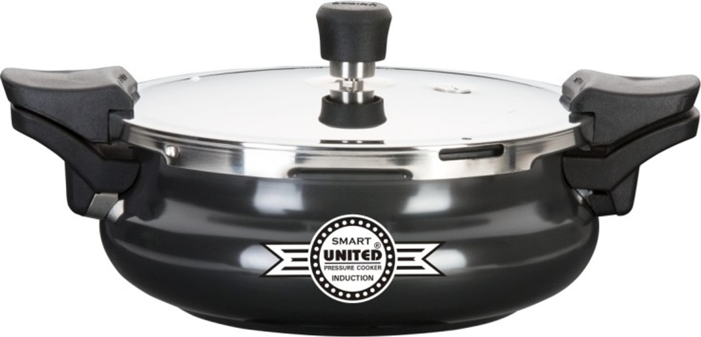 United SMART (Cooker+Strainer+Server) Hard Anodized 3 L Pressure Cooker